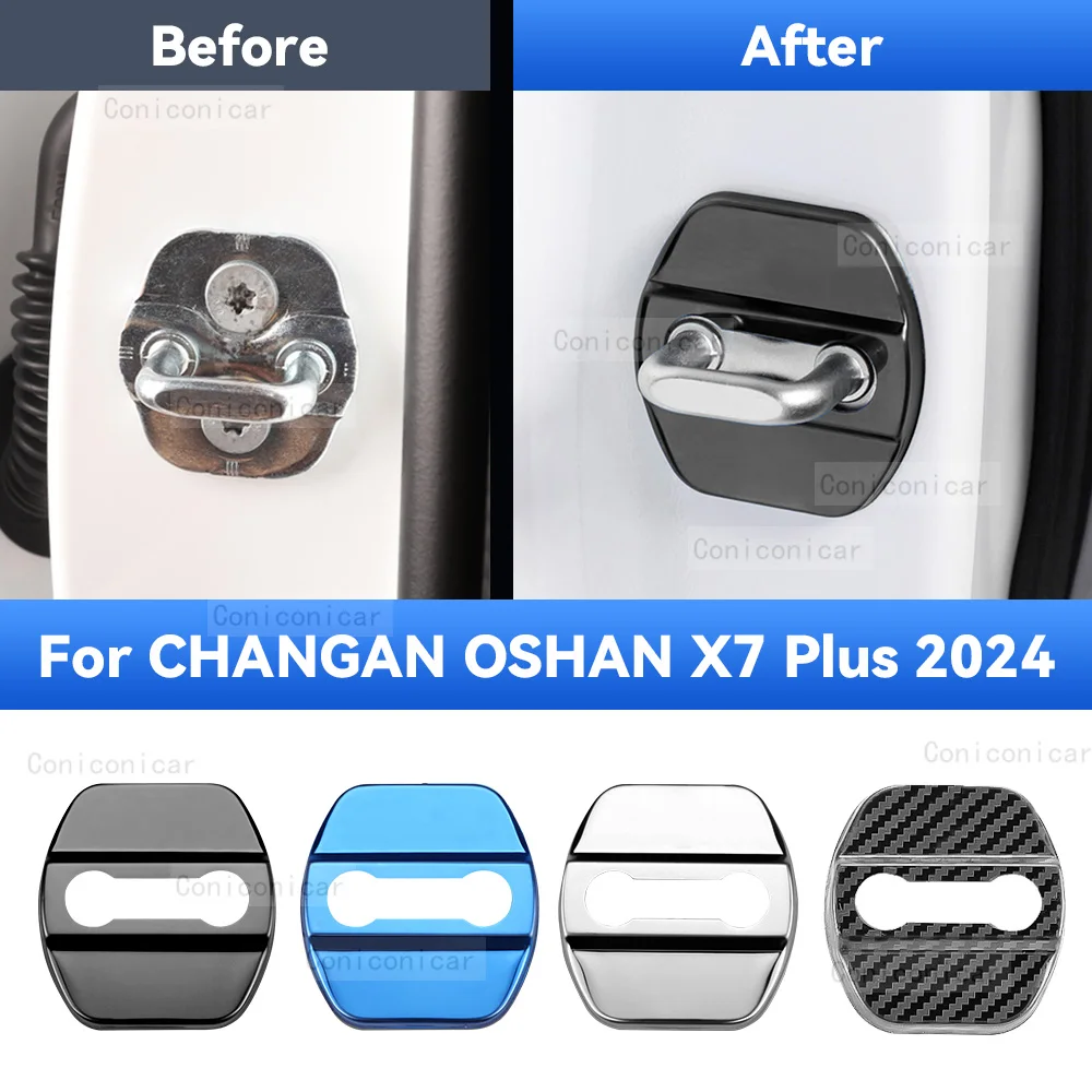 

Car Door Lock Protector Cover Stainless Steel For CHANGAN OSHAN X7 Plus 2024 Protect Buckle Anti-rust Decoration Accessories