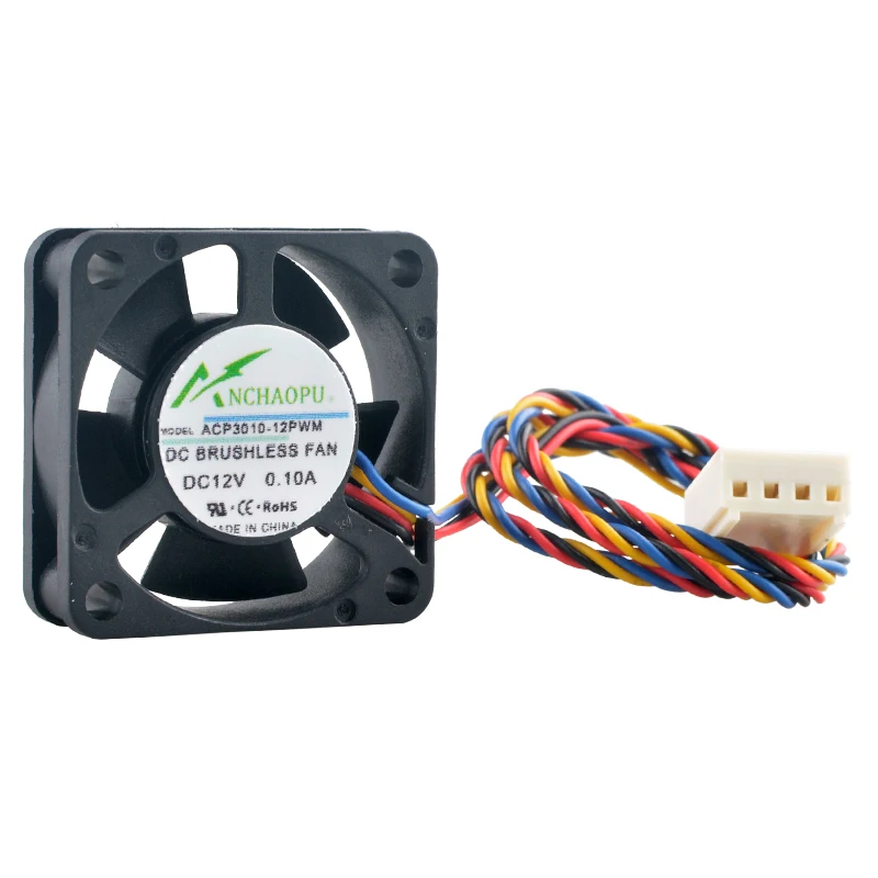 ACP3010-05PWM ACP3010-12PWM 3 cm 30 mm Lüfter 30 x 30 x 10 mm DC5 V/12 V 4-polig 8300/10000 U/min Doppelkugellager-Mikro-Lüfter für CPU