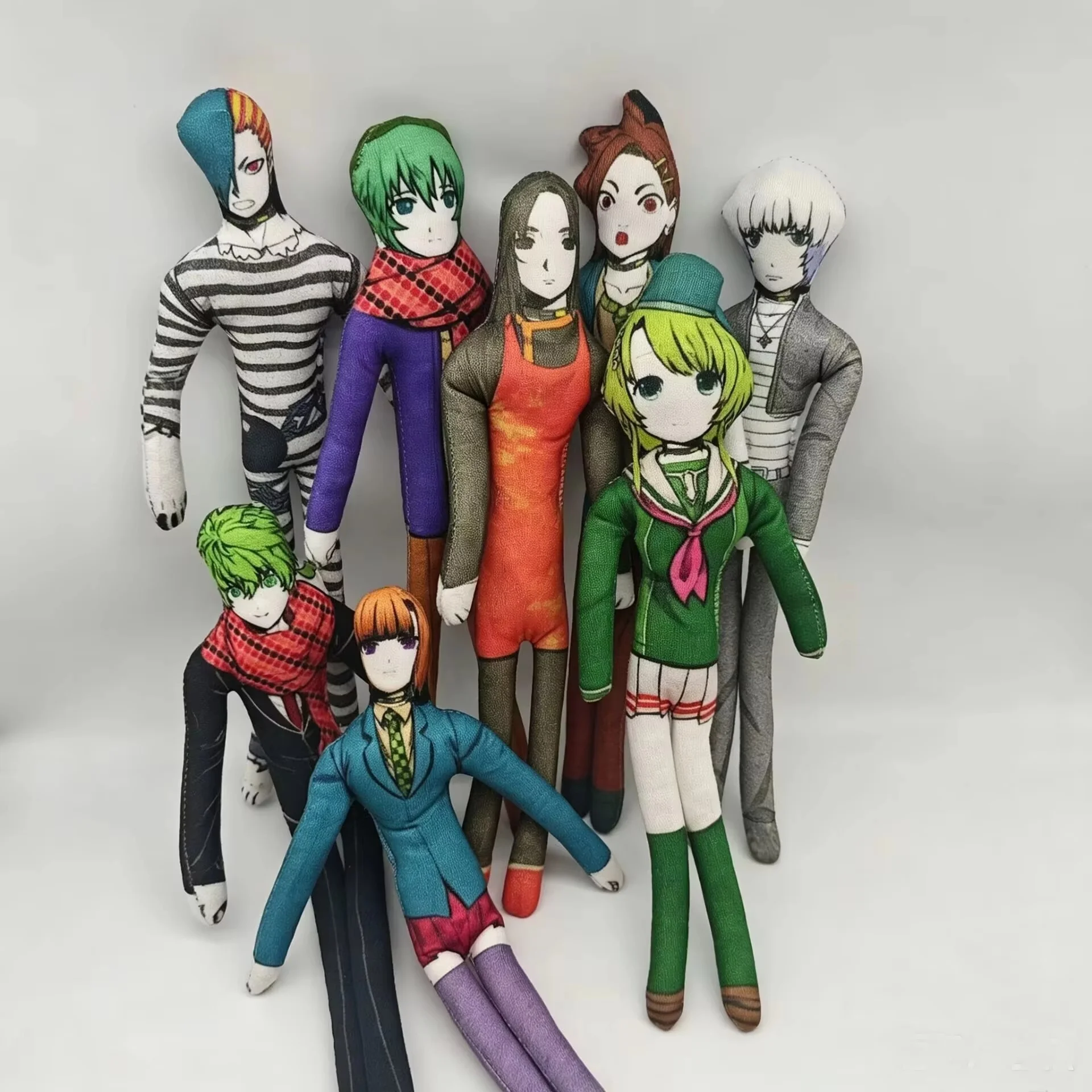 28cm Game Your Turn To Die Kanna Kizuchi Shin Tsukimi Midori Cosplay Doll Plush Stuffed Twistable Abstract Dolls Room Decoration