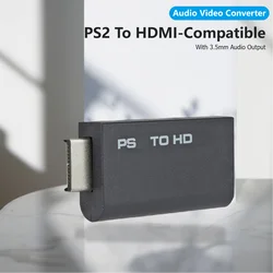 Przenośny konwerter audio-wideo typu Plug and Play z PS2 na HDMI z wyjściem audio 3,5 mm zestaw głośnomówiący dla 480i/480p/576i