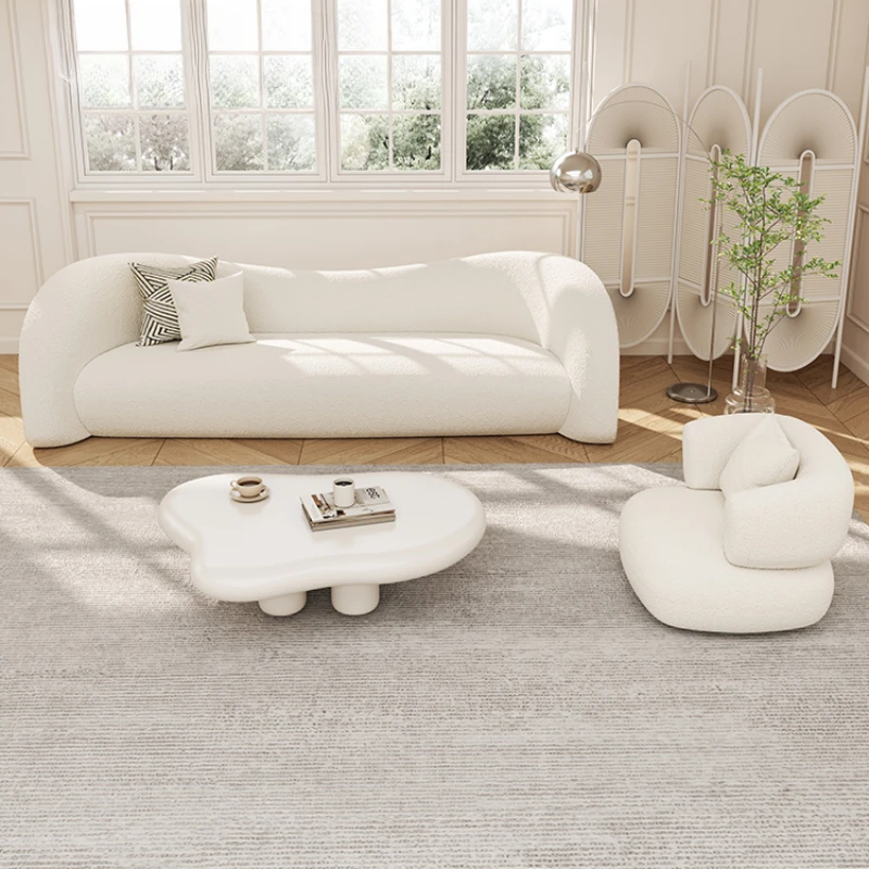 

White Oversize Lazy Sofa Fancy Modern Designer Puffs Sofa Lounge Individual Divani Da Soggiorno Furniture Couch