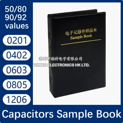 1206 0805 0603 0402 0201 SMD Capacitor Sample Book Chip Capacitance Assortment Set DIY Pack 50/80/90/92values 25pcs/50pcs