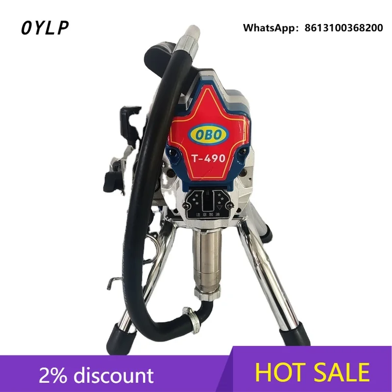 OYLP T-490 Industrial Grade High-Pressure Electric Brushless Motor Airless Paint Sprayer 3600PSI Emulsion Latex Paint Spray Gun