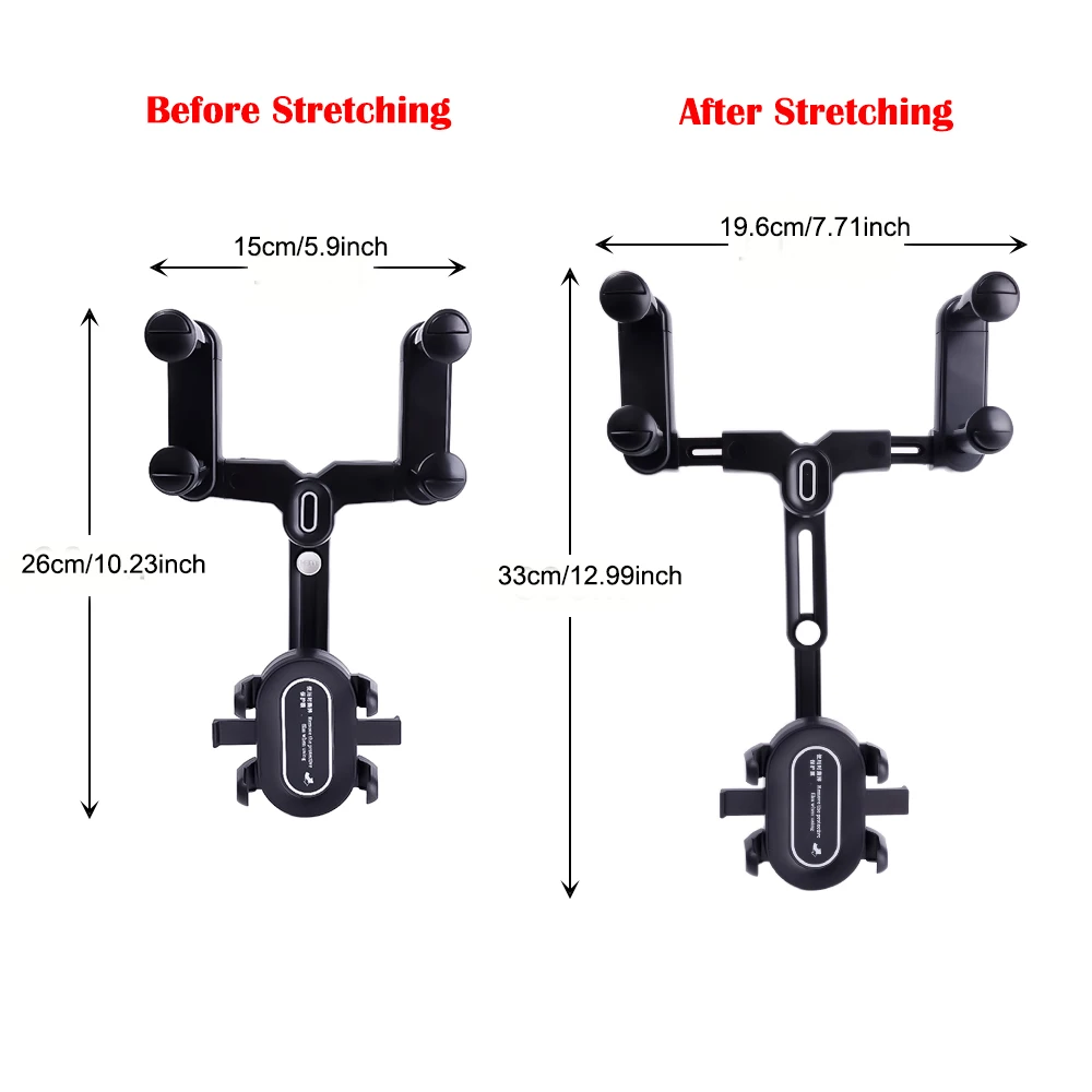 Rückspiegel Telefon Halter für Auto Montieren Telefon und Gps Halter Universal Rotierenden Einstellbare Teleskop 360 ° Auto Telefon Gerät – Detail 9
