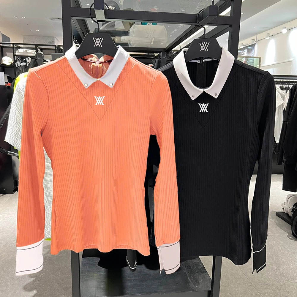 

Fashion-Forward Golf Top, Women's Long Sleeve Athletic Wear, Versatile Stretch Fabric for Dynamic Movement