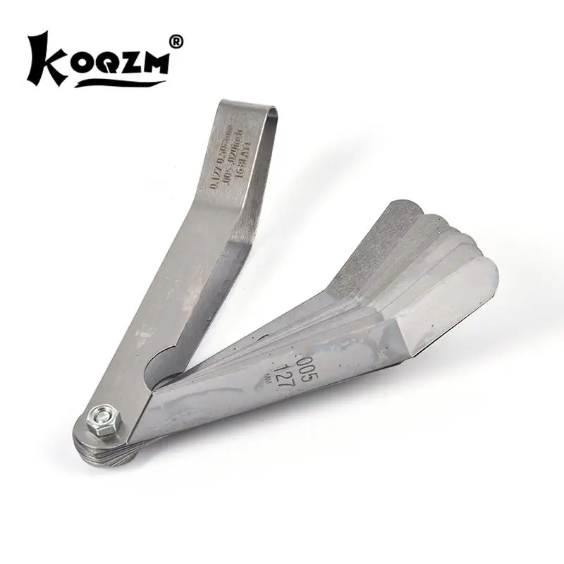 Aço inoxidável Filler Feeler Gauge, espessura 0,05 a 1mm, 16 lâminas, calibre, 6mm, aço inoxidável, Gap, Metric, Hot 17, 1 conjunto