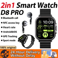 Reloj inteligente TWS 2 en 1 con auriculares, reloj deportivo con Bluetooth, reloj de llamada, Monitor de salud para hombres, reloj inteligente NFC para mujeres