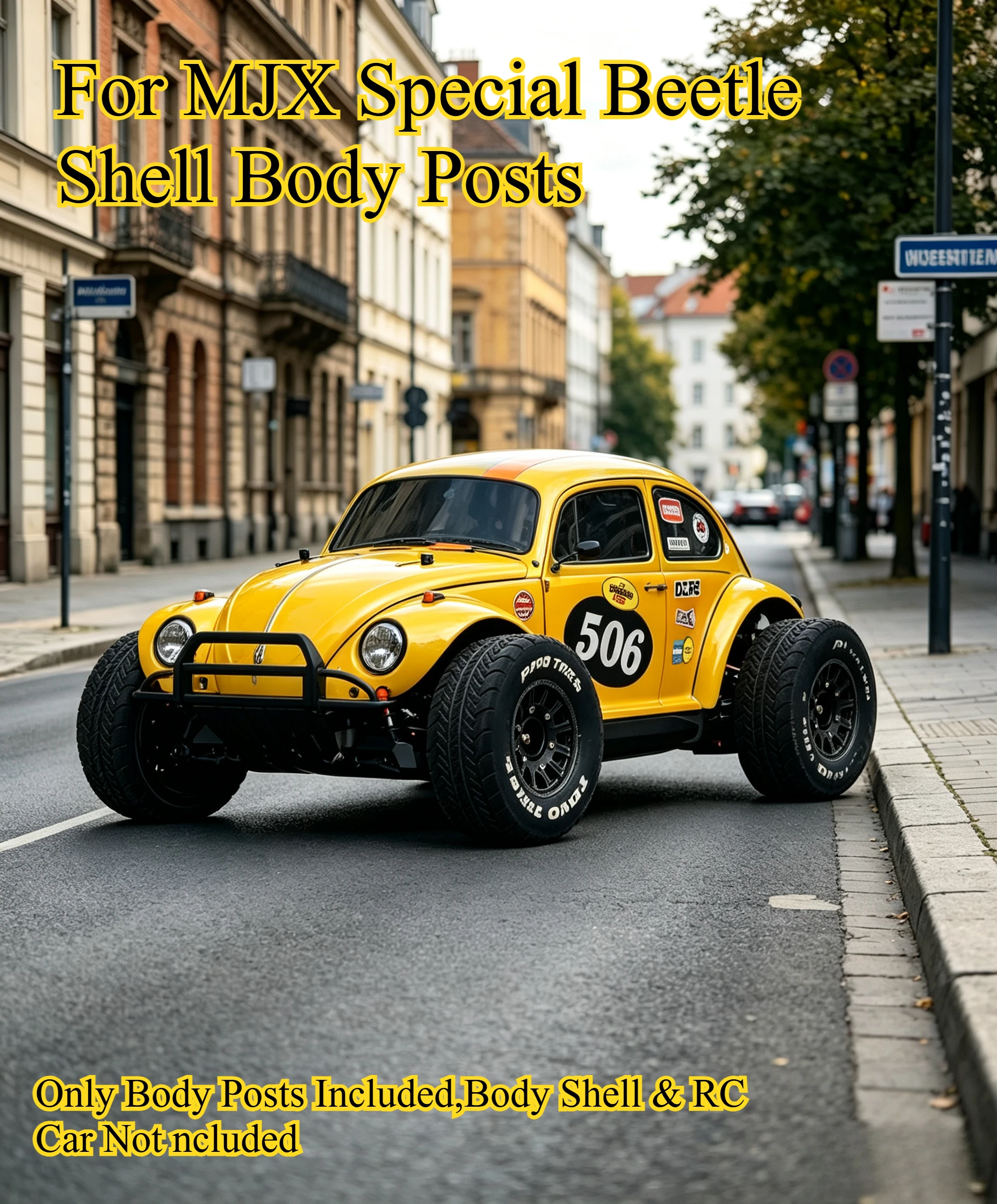Custom DIY Beetle Shell Conversion Body Post For MJX 10210 10208 1/10 RC Rally Car Scale Exterior Styling Mod Parts