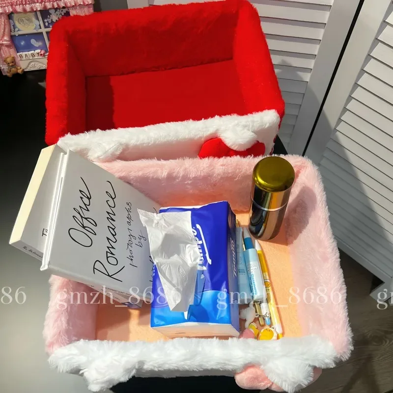 لطيف مرحبا كيتي تنظيم سلات التخزين حالة طالب فتاة سطح المكتب تخزين الحاويات صندوق تخزين سطح المكتب الديكور الهدايا #6