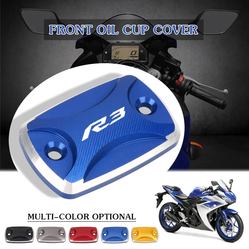 For YAMAHA YZF-R3 YZF-R25 YZFR25 YZFR3 YZF R3 R25 2015-2023 Motorcycles Front Brake Reservoir Fluid Tank Cover Oil Cup Cap