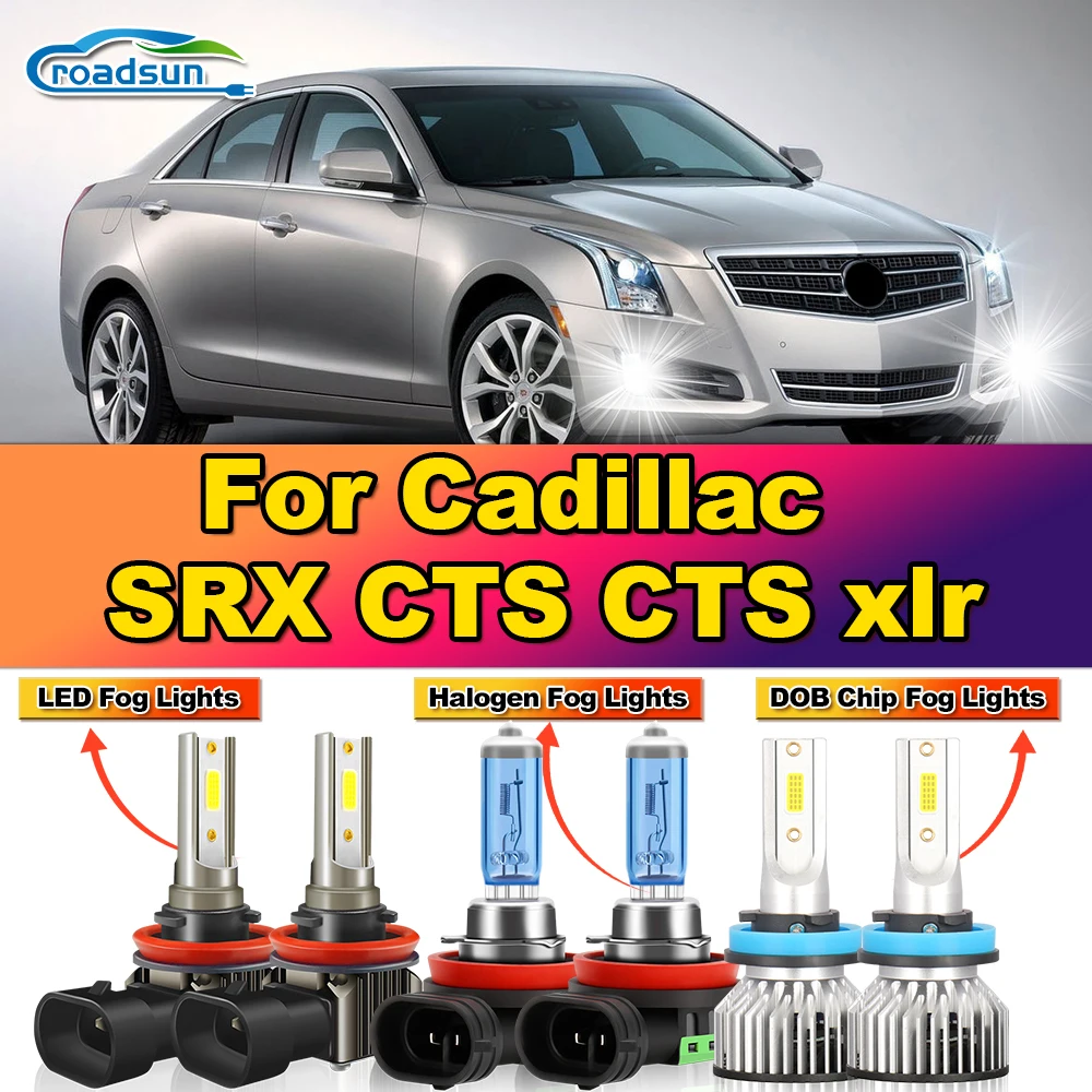 

100W H8 H9 H11 Fog Lights 20000LM Super Bright LED Fog Lamps 6000K White 12V Plug And Play For Cadillac SRX CTS CTS Xlr