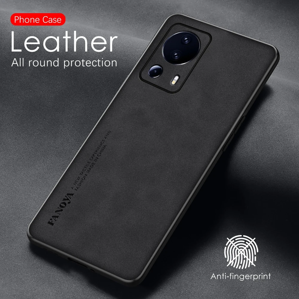 For Xiaomi 13 Lite 5G Case Lambskin Leather Cases On Xiomi Mi 13 Lite 13Lite Light 5G Camera Shockproof Soft Silicone Back Cover