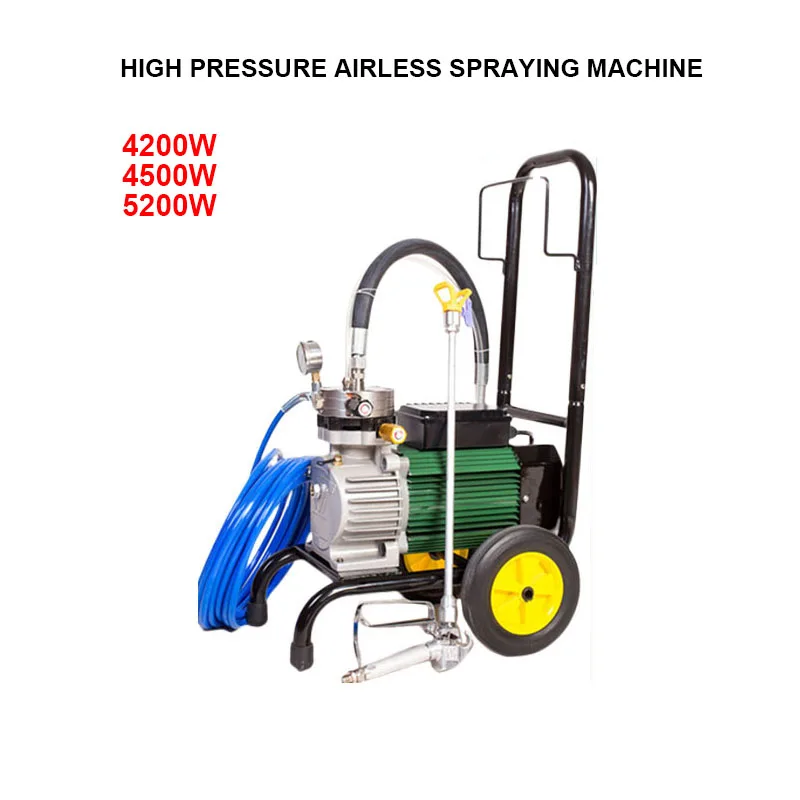 High-Pressure Airless Sprayer Electric Paint Spraying Machine 5200W Multi-Purpose Painting Tool Home Improvement Equipment