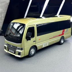 1:32 Coaster Alloy Bus Car Diecasts Metal Passenger Coach Vehicles Car Model Sound and Light Simulation Collection Kids Toy Gift