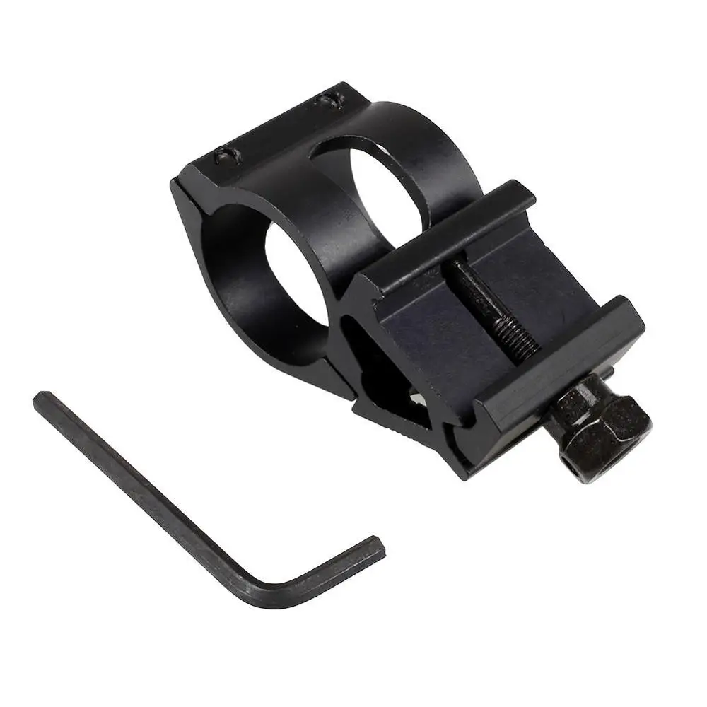 New Airsoft Ring Rail Mount Offset Ring Side Gun Torch Mount For Flashlight Laser / Rifle Scope Mount Fit 20mm Rail HT2-0002