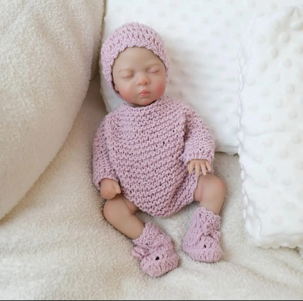 10 inch Adorable Reborn Baby Luna: Just Like a New Infant in Purple sweater! Soft-Skin, Veins Show. Great Toy & Buddy for Kids.