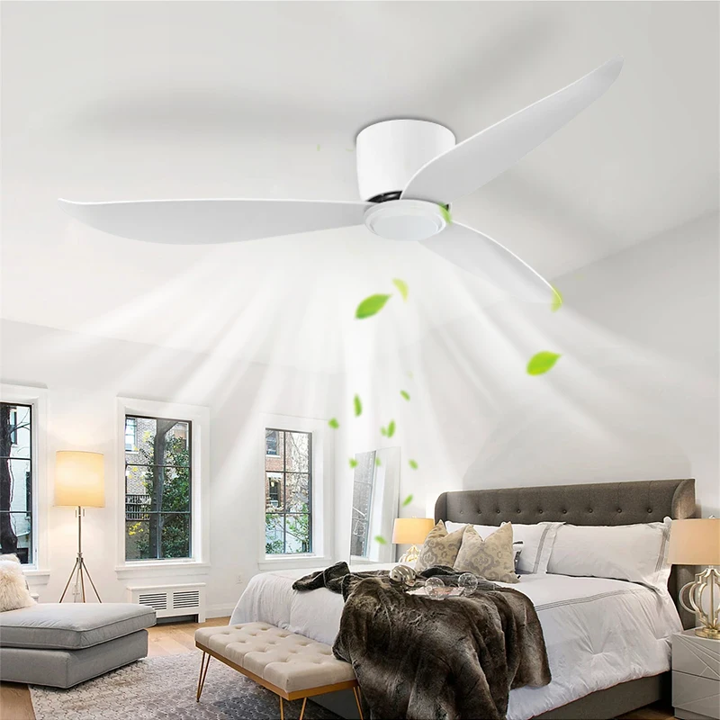 Ceiling Fan Bedroom Dining Room Living Room Intelligent Remote Control Fan Household Nordic Style No Light Source 96-220V