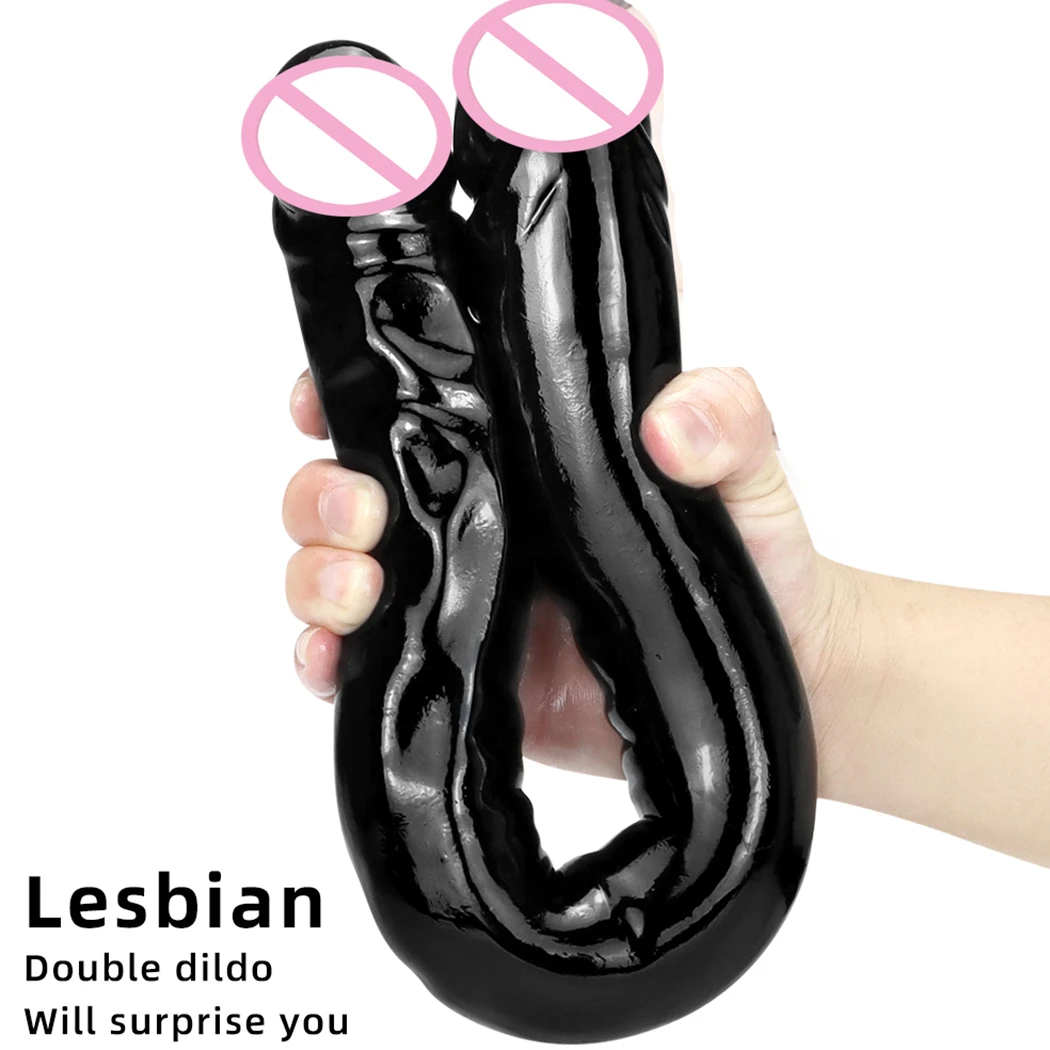 Long Double Head Dildo Realistic Penis Sex Product Anal Plug Big Penis for Lesbian Female Masturbator for Adult Sex Toy Sex Shop