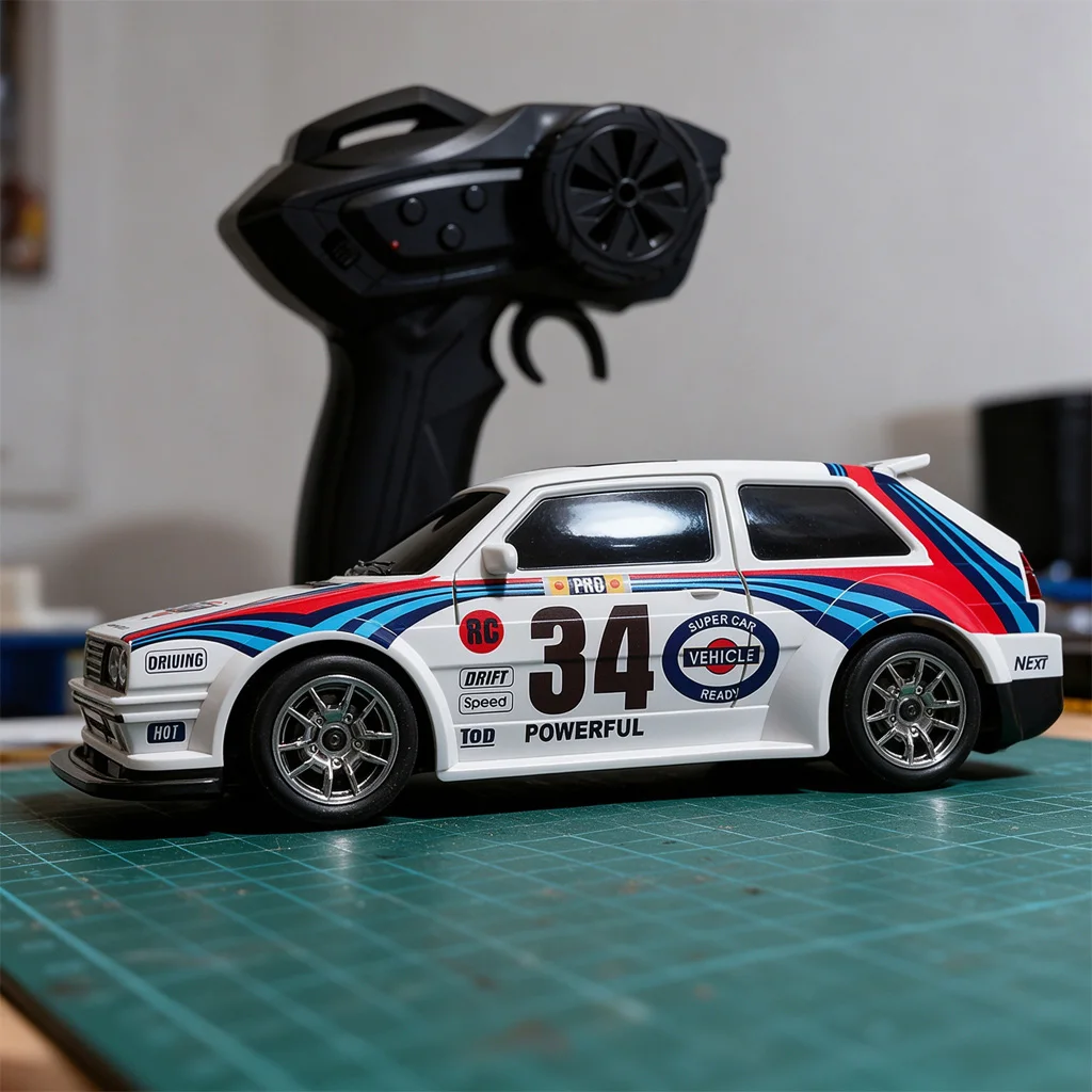 1/43 Mini Drift RC Cars 4×4 GT Style High Torque Front Rear LED Headlight 2.4Ghz Remote Control Vehicle Racing Toy For Boys Gift