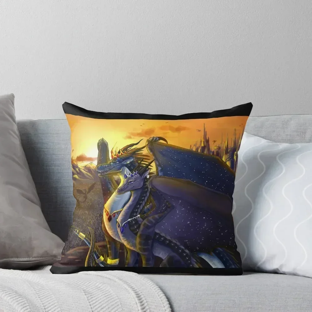 

Wings of Fire - Darkstalker and Clearsight AU Throw Pillow Pillow Decor Cushions Home Decor Decorative Cushion Cover pillow