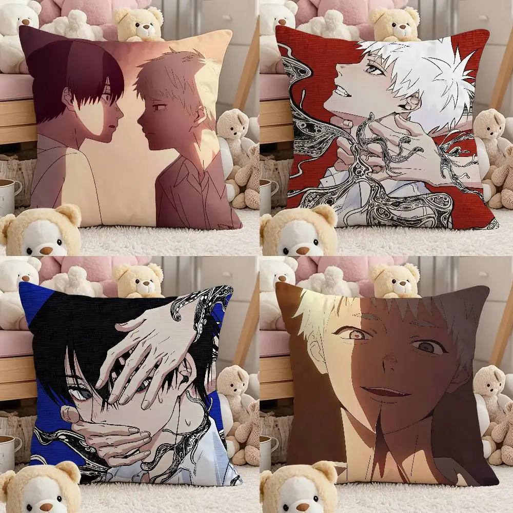 

Anime The Summer H-h-Hikaru Died Pillow Case Comfort Sofa Bed Silky Elegant Invisible Zipper Custom Decorative Cushion Cover