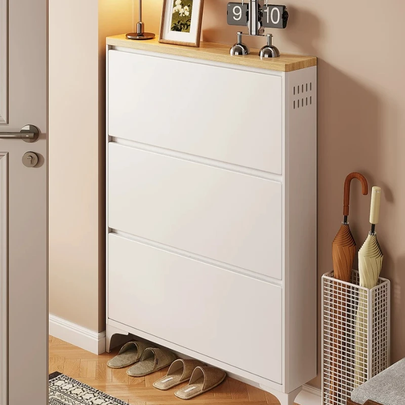 

Storage Slim Shoe Rack Organizer Doors Hallway White Shoe Rack Modern Office Organizador Zapatos Italian Furniture Luxury