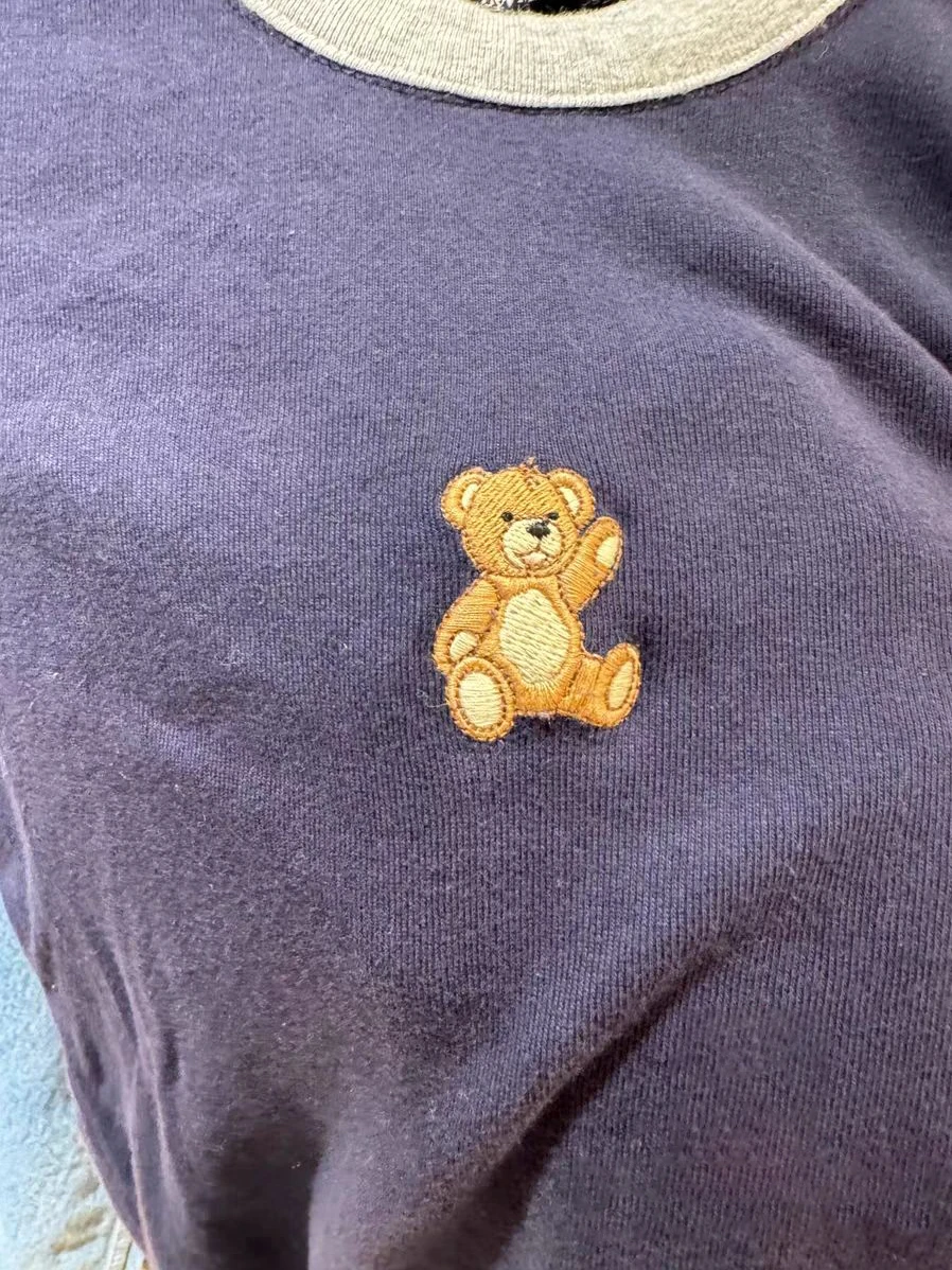 T-shirt en coton brodé de dessin animé pour femme, t-shirts, patchwork, col rond, mince, doux, décontracté, vintage, streetwear, été, Y2K Y