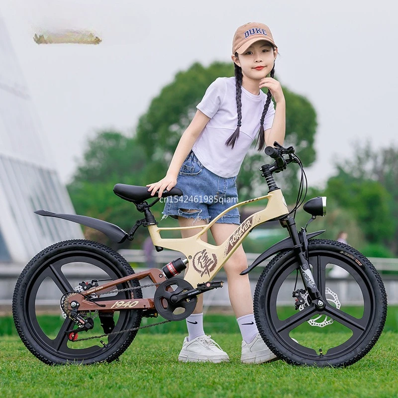 Mittleres und großes Kinderfahrrad aus Magnesiumlegierung, Mountainbike mit variabler Geschwindigkeit, 18–20–22 Zoll Scheibenbremse