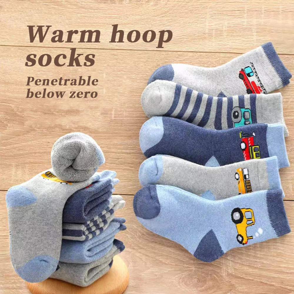 10Pairs 1-16Years Terry Socks for Children cartoon children's fashion wholesale to resell socks little car  Delicate and soft