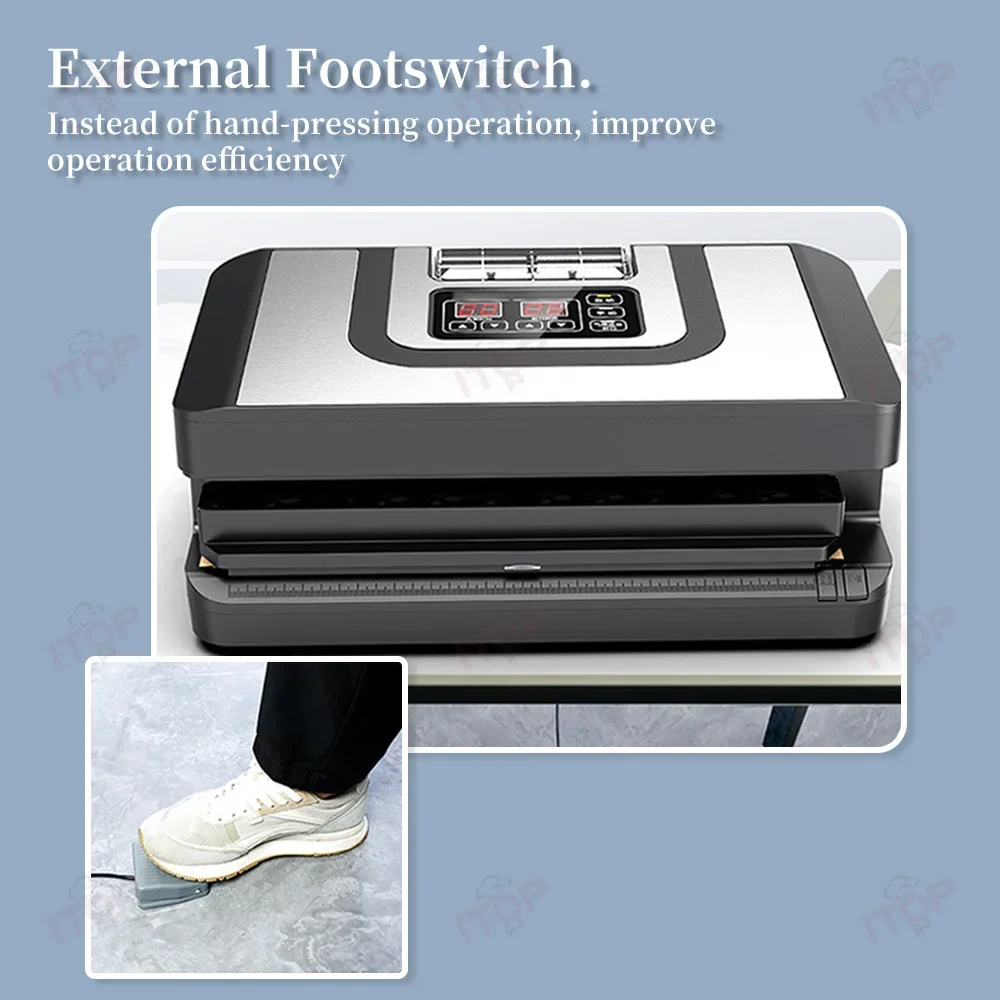 Commercial Vacuum Sealer 32cm 24-hour Continuous Work with Inflation Feature 90KPA Vacuum Packaging Machine