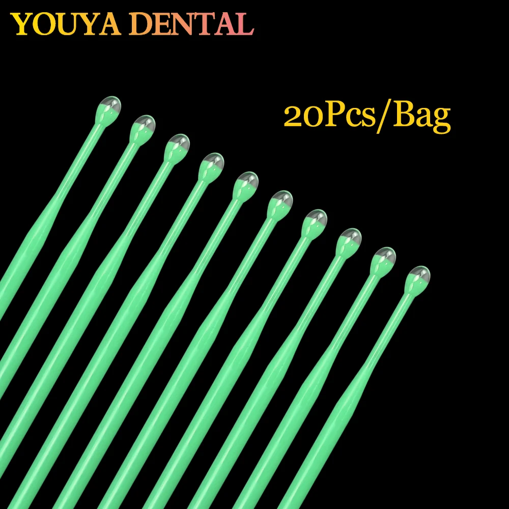 

20pcs/bag Disposable Dental Materials Brush Applicator Adhesive Tip for Tooth Crown Porcelain Veneer Dental Applicator Sticks