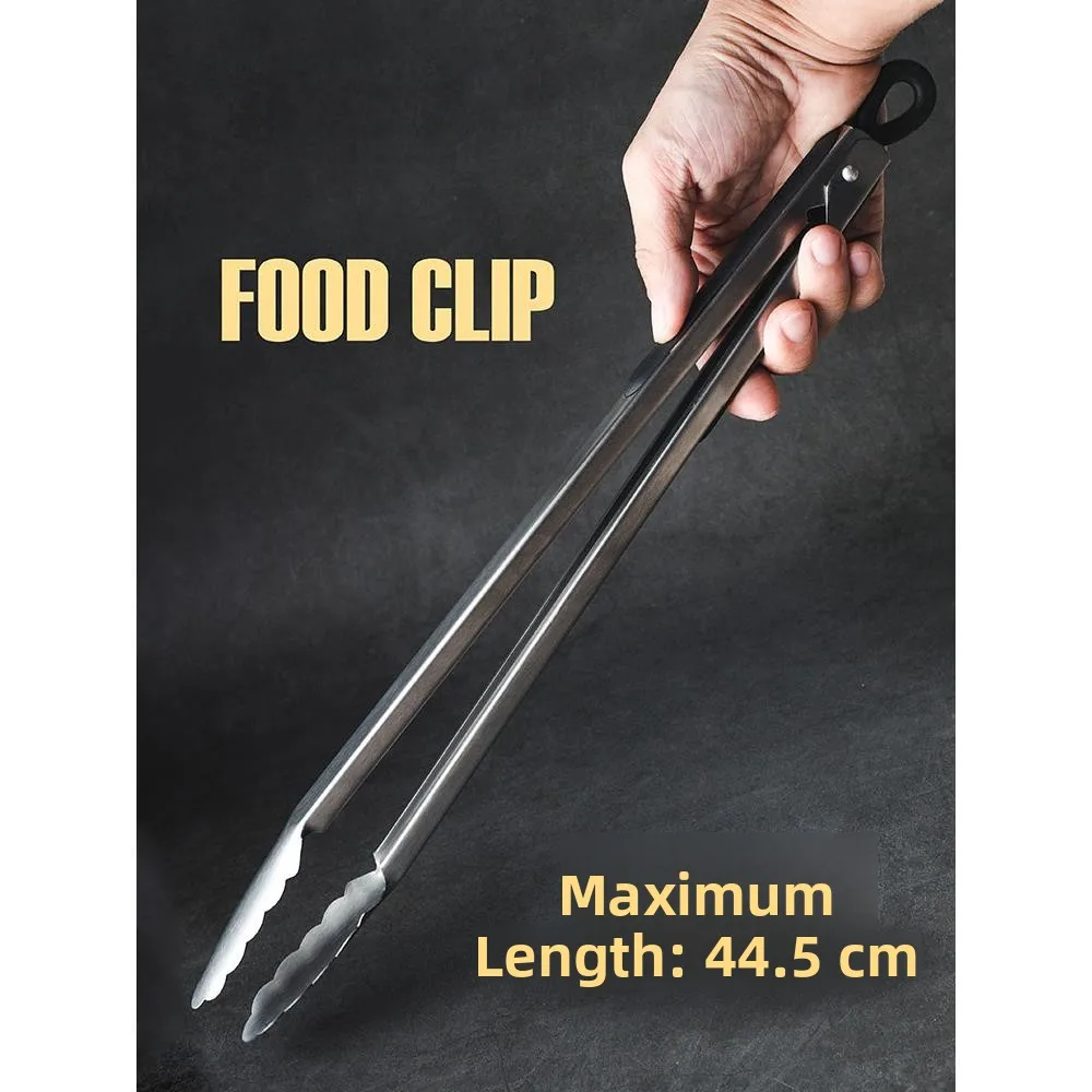 

Stainless Steel BBQ Clamp Kitchen Oil Fried Commercial Anti-Scald Barbecue Meat Clamp Baking DIY Tools Other Baking Utensils