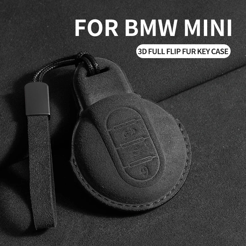 

Leather Car Remote Key Case Cover Shell for BMW Mini Cooper F55 F56 F57 F54 F60 JCW Clubman Countryman Auto Key Fob Protector