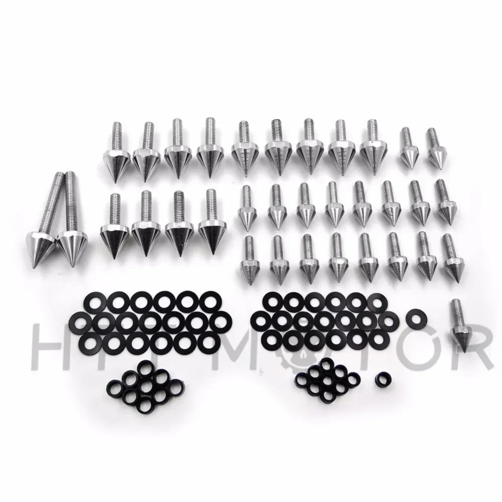 

Aluminum Fairing Bolt Kit Body for 1999-2007 Suzuki Hayabusa GSXR 1300 Silver Aftermarket Motorcycle Parts