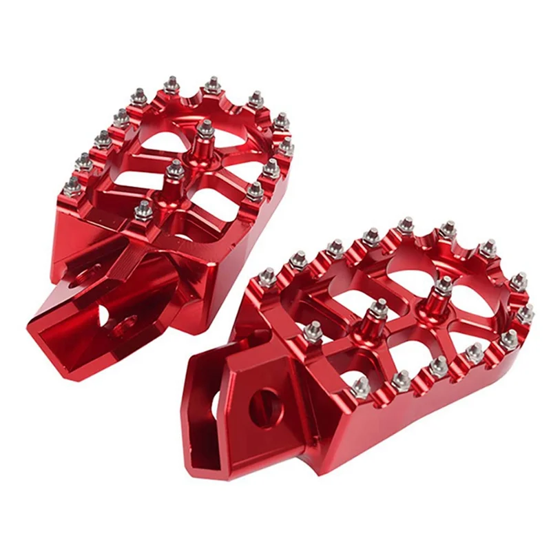 Footpeg Foot Pegs Rests Peda for YAMAHA YZ80 YZ125 YZ250 YZ500 WR200 WR250 WR500 HONDA XR350 Motorcycle Footrest Red