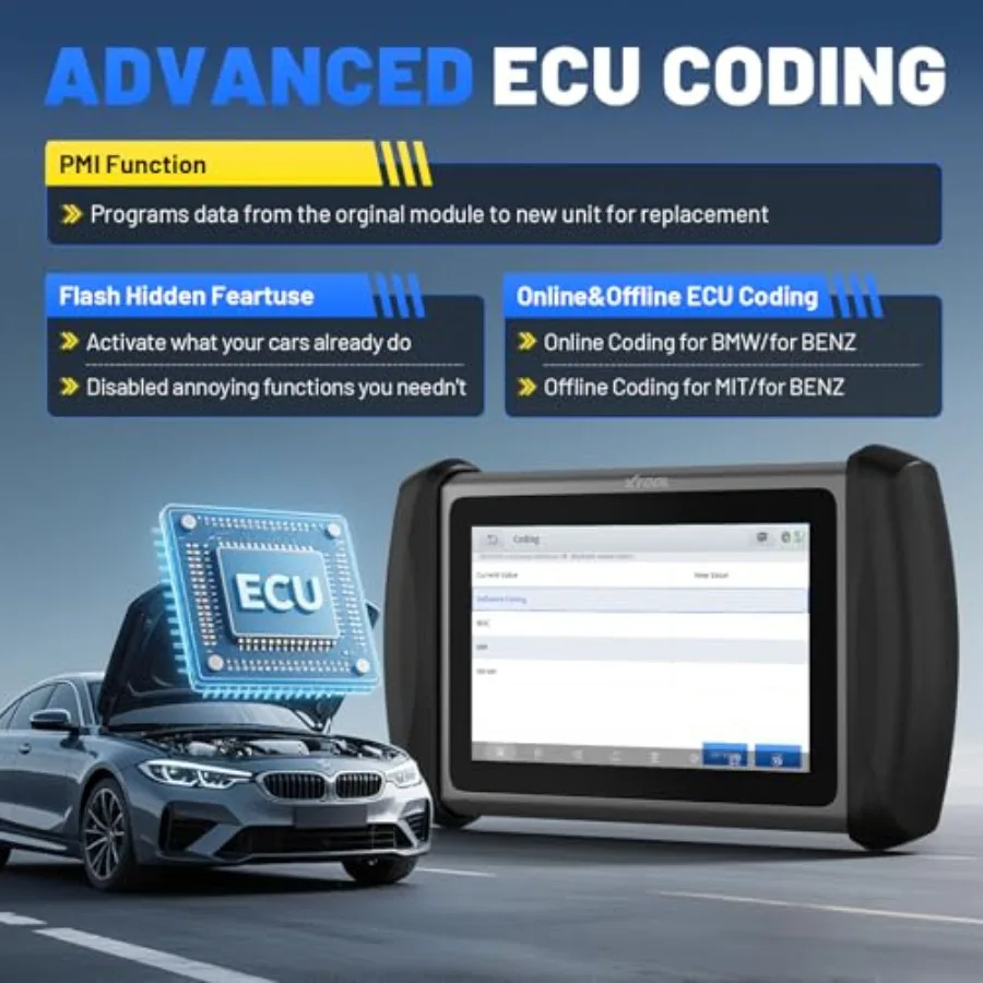 IP819 V2.0 أداة مسح ثنائية الاتجاه 2025 الماسح الضوئي التشخيصي obd2 المحدث مع وظيفة الاختبار النشط PMI 39 + إعادة تعيين ECU الترميز FC