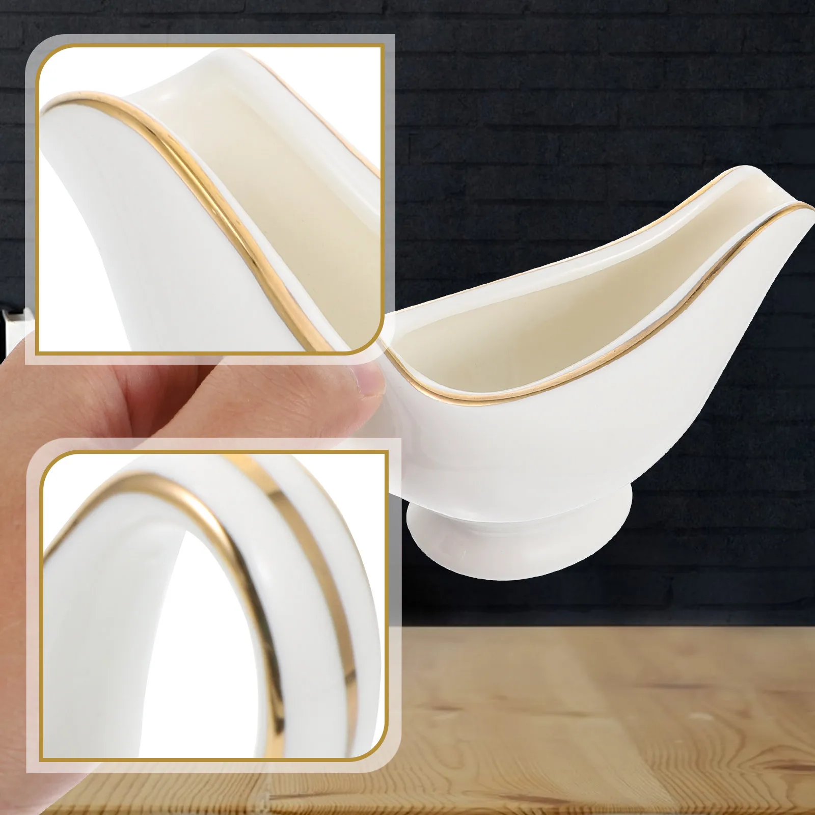 

1Pcs High Quality Ceramic Milk Jug Exquisite Texture Household Milk Cup Honey Jar Kitchen Sauce Cup Soup Bowl Sauce Jug