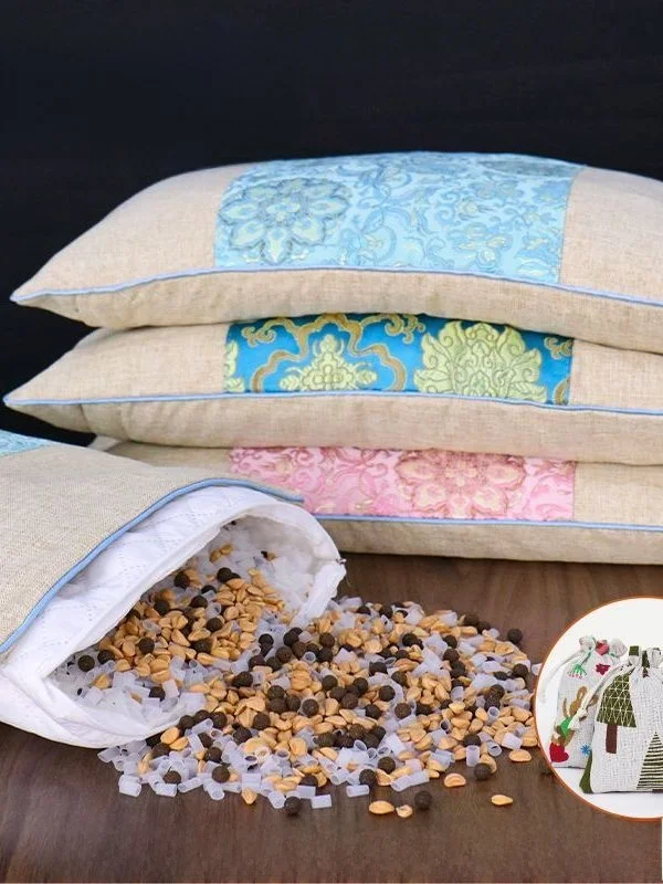 

Подушка ручной работы с традиционными травами, регулируемая по высоте, для сна, с поддержкой шеи, прямоугольная, с цветочным наполнителем