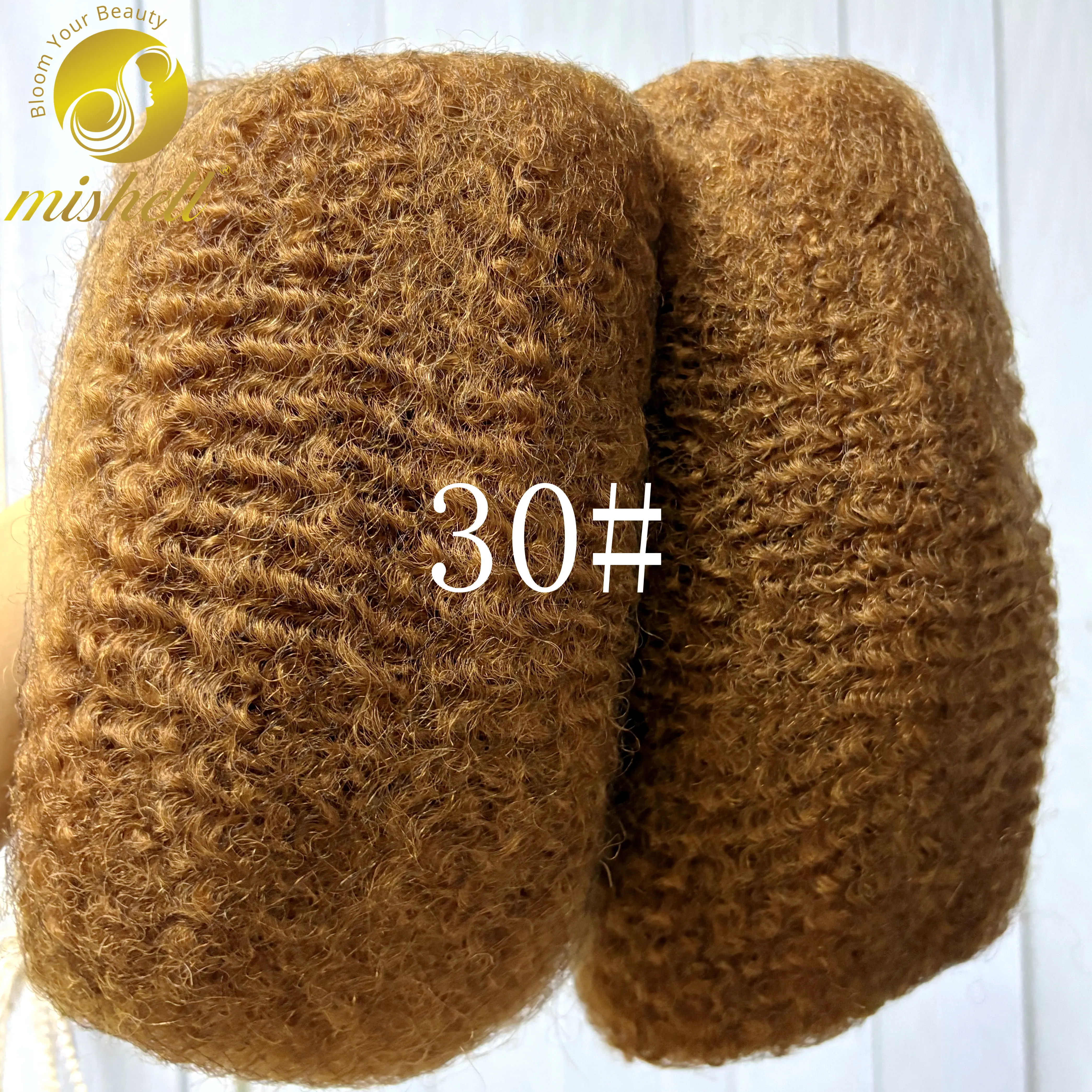 

Упаковка 30/50 г, 10-18 дюймов, 30 шт. # Натуральные волосы 4C Afro Kinky Bulk, 100% человеческие волосы, мягкие, для наращивания локонов/косичек/плетения кос.