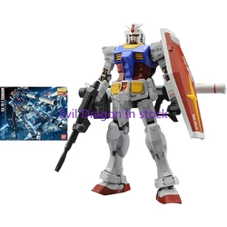 Bandai Gundam Model Kit Anime Figure MG 1/100 RX-78-2 Gundam Ver.3.0 Genuine Gunpla Model Action Toy Figure Toys for Children