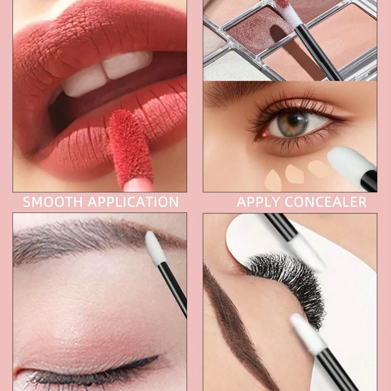 50 قطعة عصي الشفاه القابل للتصرف رمش Microswabs يشكلون فرشاة رمش فرشاة عصي الماسكارا أطقم لملحقات رمش #2