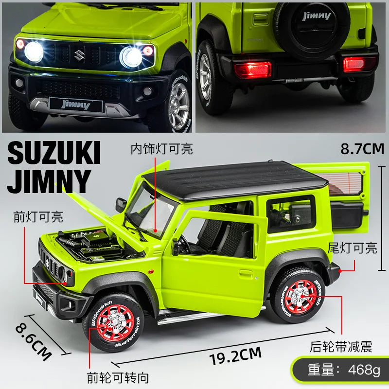 SUZUKI Jimny-Modèle de voiture en alliage de simulation, grand jouet pour garçons, accessoires de modification, bricolage, 1:18