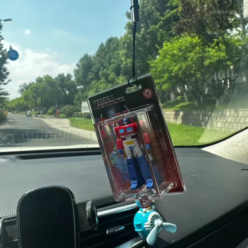 Muñeco Retro Transformers en Caja, Réplica en Miniatura G1 de Optimus Prime, Mini Blister, Colgante de Coche Bumblebee, Decoración, Juguetes