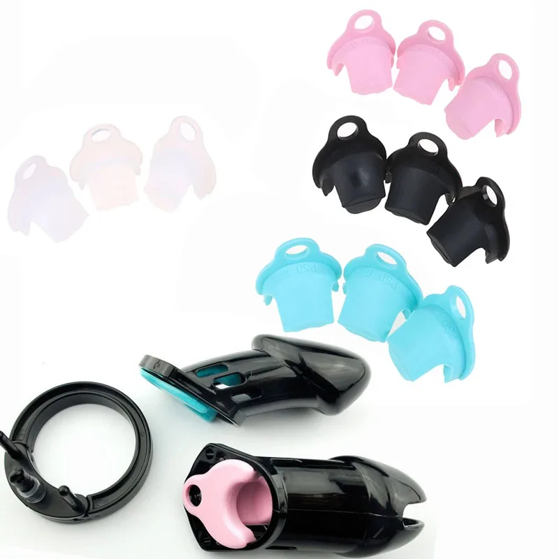 Male Plastic Silicone Chastity Cage Cock Cage Accessories Chastity Device Spacer Anti-abrasion CB Lock Sex Toys For Men Sex Shop