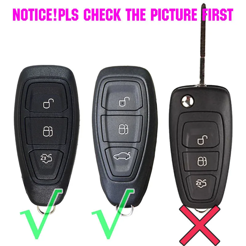 3 Tombol Silikon Mobil Fob Kunci Remote Shell Case Penutup untuk Ford Focus RS Fiesta Mondeo Kuga B-Max Grand C-MAX S-MAX Galaxy