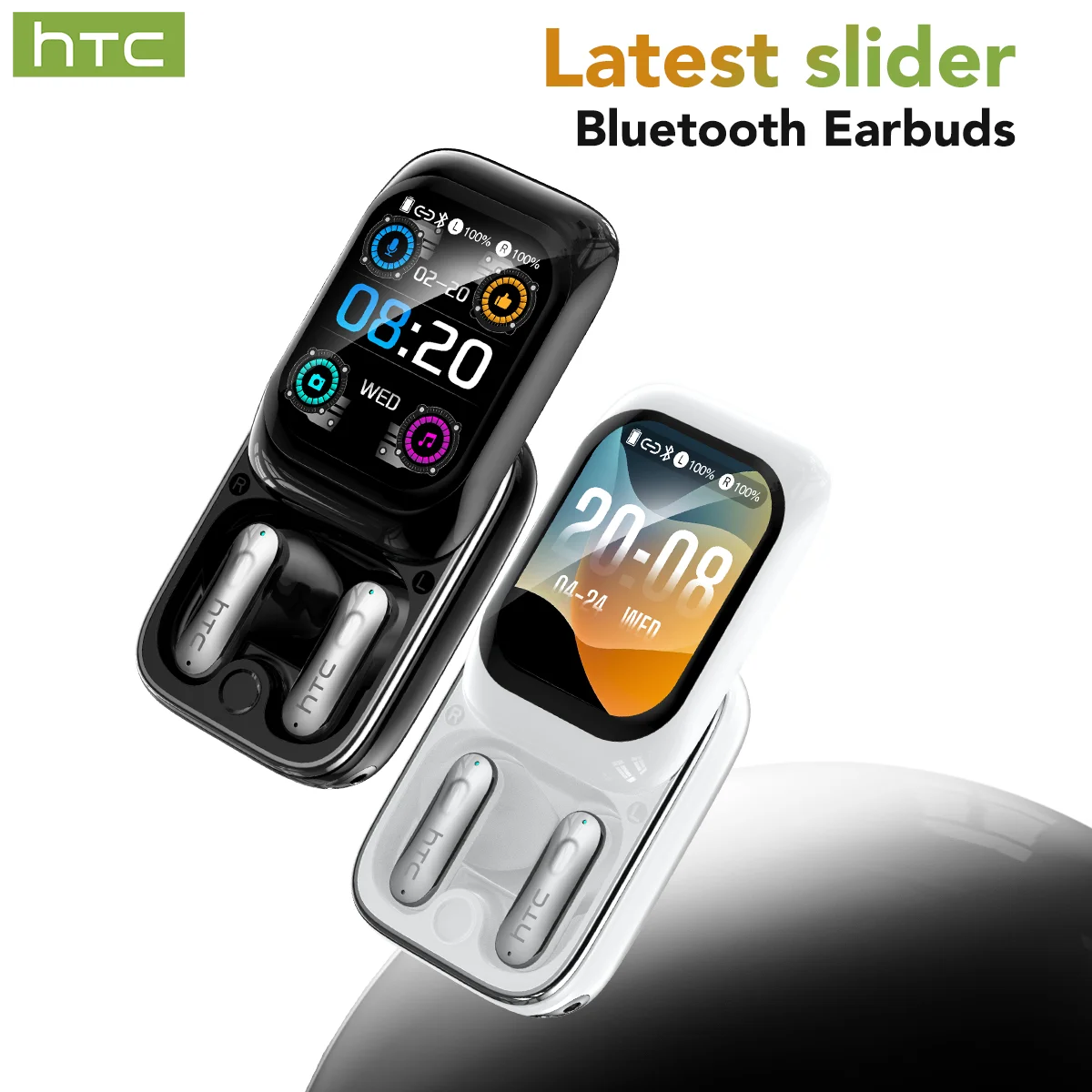 HTC NE48 TWS Wireless Earbuds AI Translation 2K HD Touchscreen Bluetooth 6.0 IPX5 ENC Noise Cancelling Sports Headphone — product photo 1 of 1