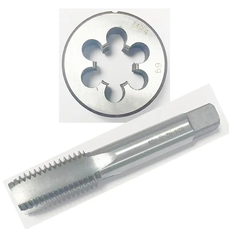 1Set  Metric Thread Tap Round Die Suit Fine Thread Tap Round Die M10M11M12M13M14M15M16M17M18 X0.5 1.25 1 2 1.75 2.5