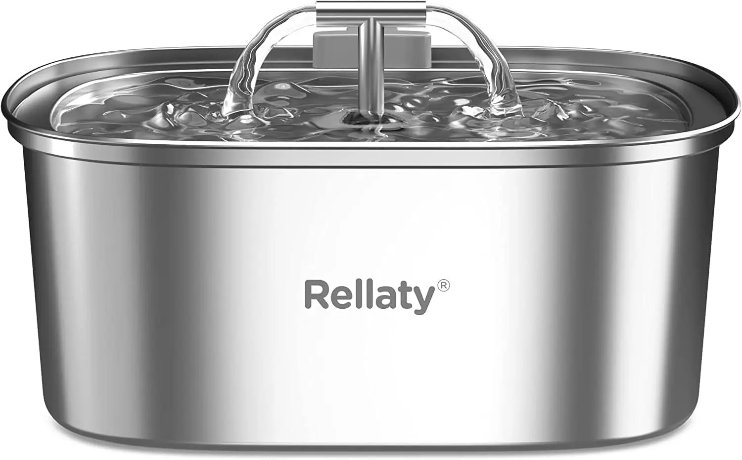 

Stainless Steel Cat Water Fountain, 3.2L Automatic Pet Drinking Bowl with Filter for Cats and Dogs