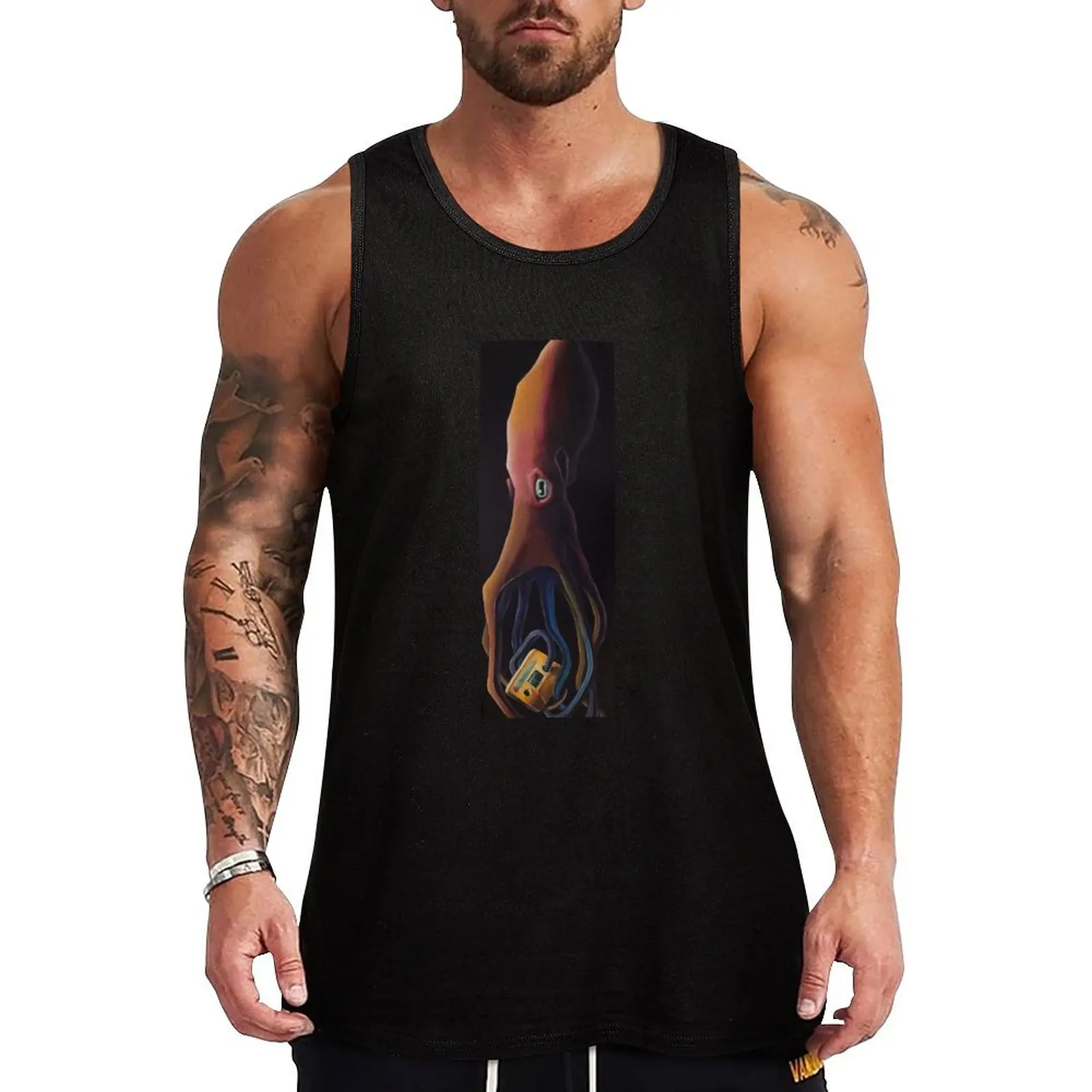 Media Octopus (Black Ink Edition) Tank Top Vest for boy Men's gym