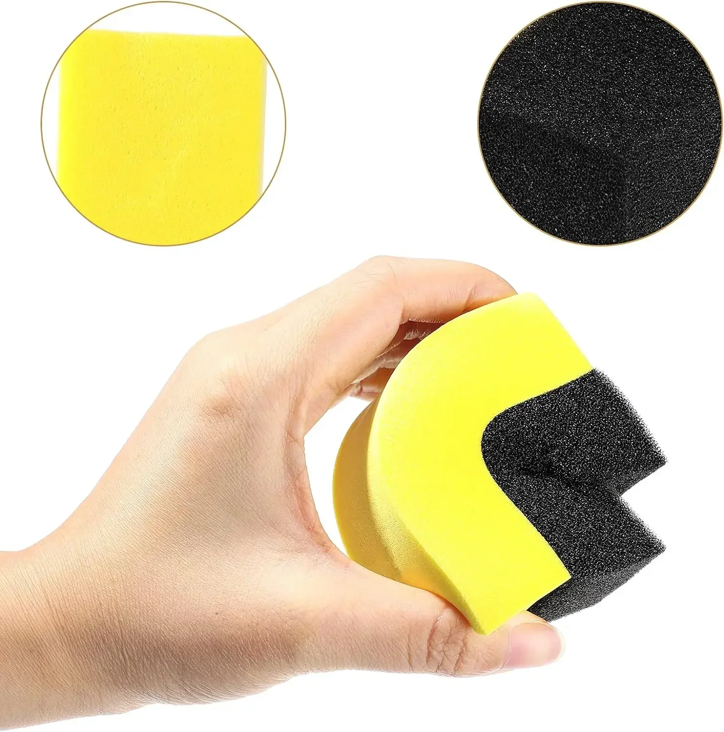 10pcs Auto Cleaning Sponge Brush Set for Car Wheel Tire Wash Wipe Water Suction Sponge Pad Wax Polishing Tyre Brushes Tools